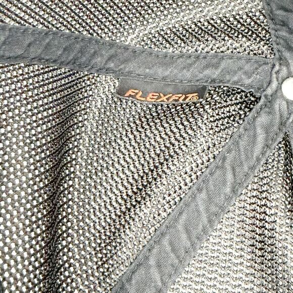 Columbia Gray Fabric Black Mesh Tree Flag FlexFit Ball Cap Hat - Picture 14 of 14